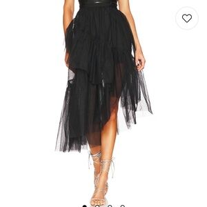NBD Rudy Black Layered Tulle Skirt NWT